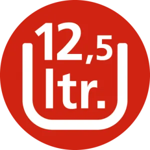 12,5 L capacity